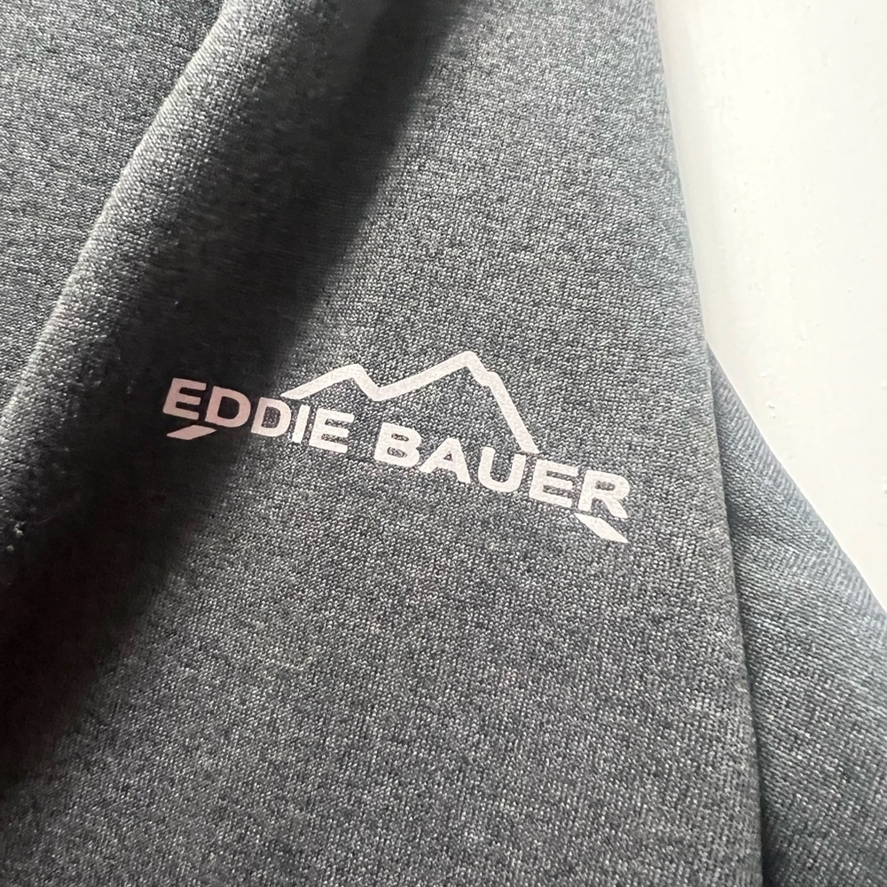 Men's Eddie Bauer Heathered Stretch Fleece Full-Zip Jacket Size M Medium NWT - Picture 2 of 5